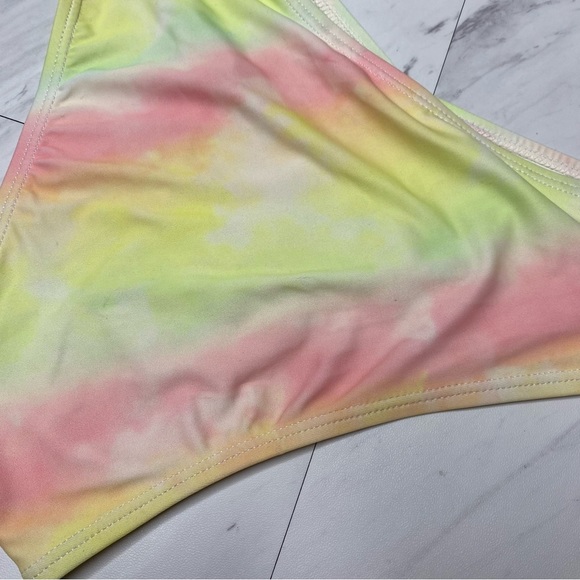 New! Topshop Side Smocked Rainbow Swim Bikini Bottom 8 - Picture 3 of 9